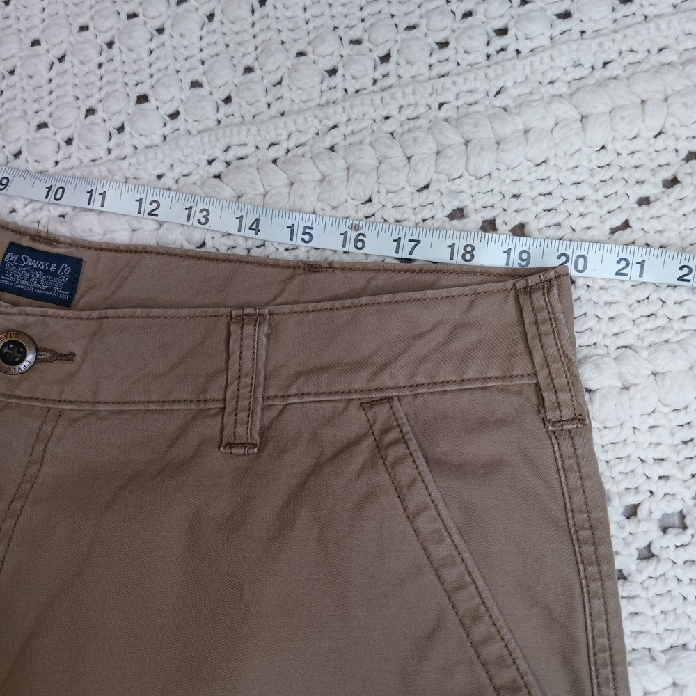 Levi Strauss Mens 40 White Tab Cargo Shorts Khaki Snap 3D Pockets Outdoor Heavy - Picture 13 of 16